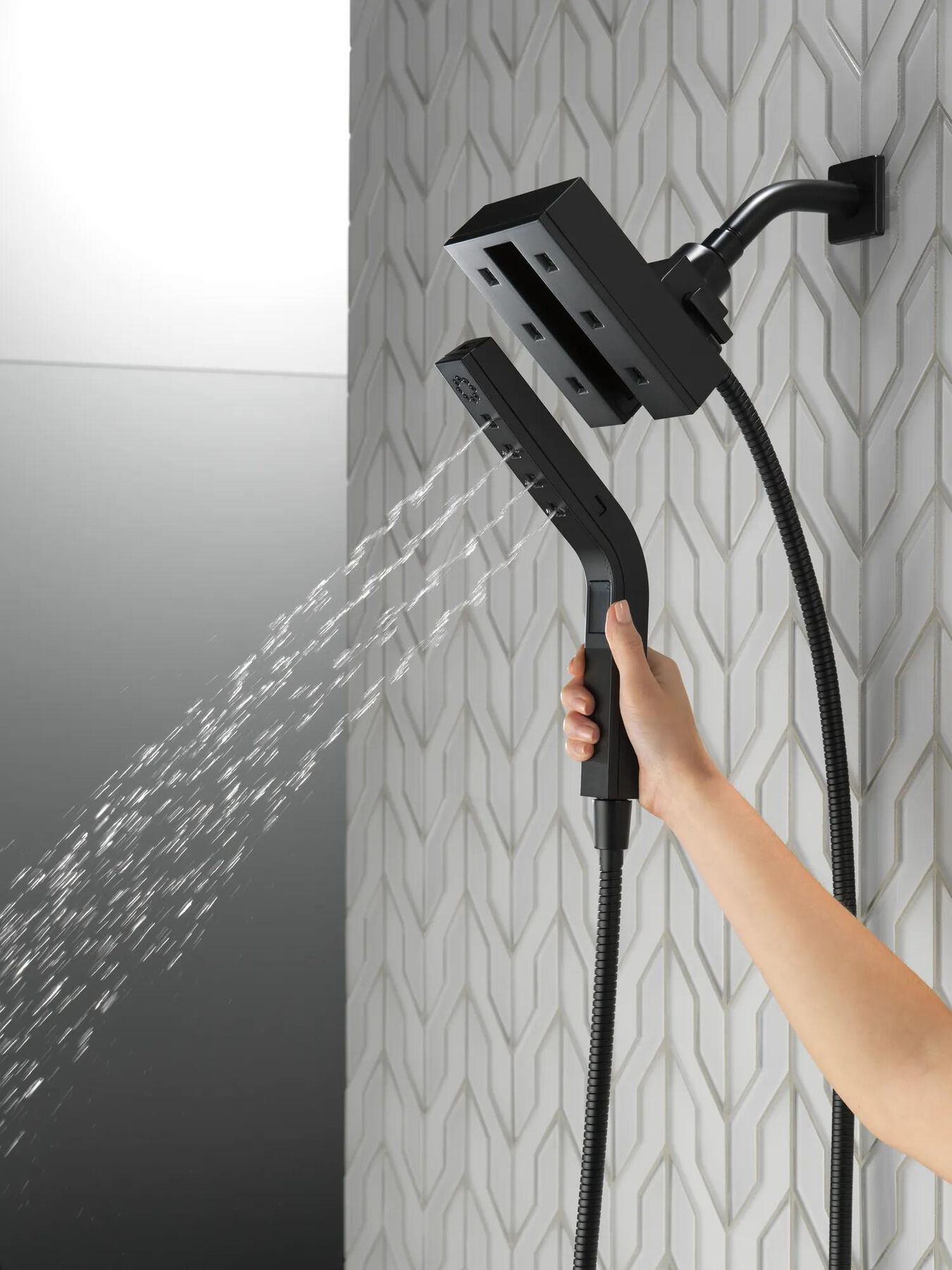 H<sub>2</sub>Okinetic&reg; In2ition&reg; 4-Setting Two-in-One Shower (Recertified)