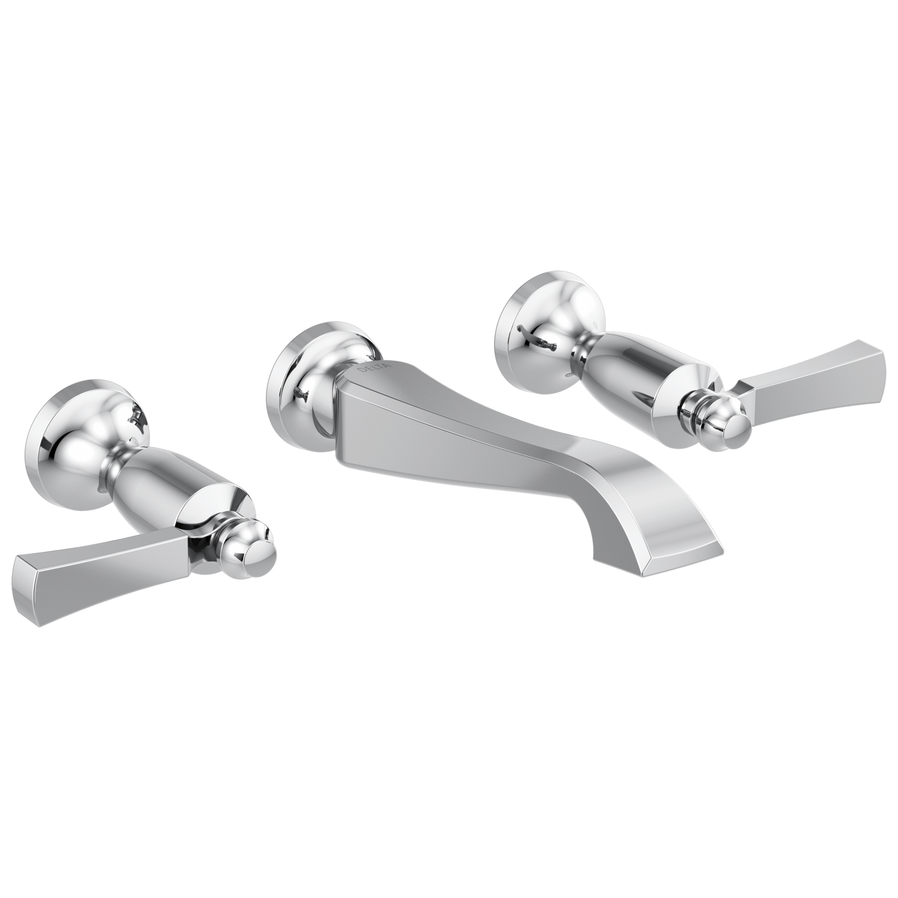 Two Handle Wall Mount Bathroom Faucet Trim Only