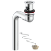 Cast Offset Lavatory Waste with Chain and Stopper