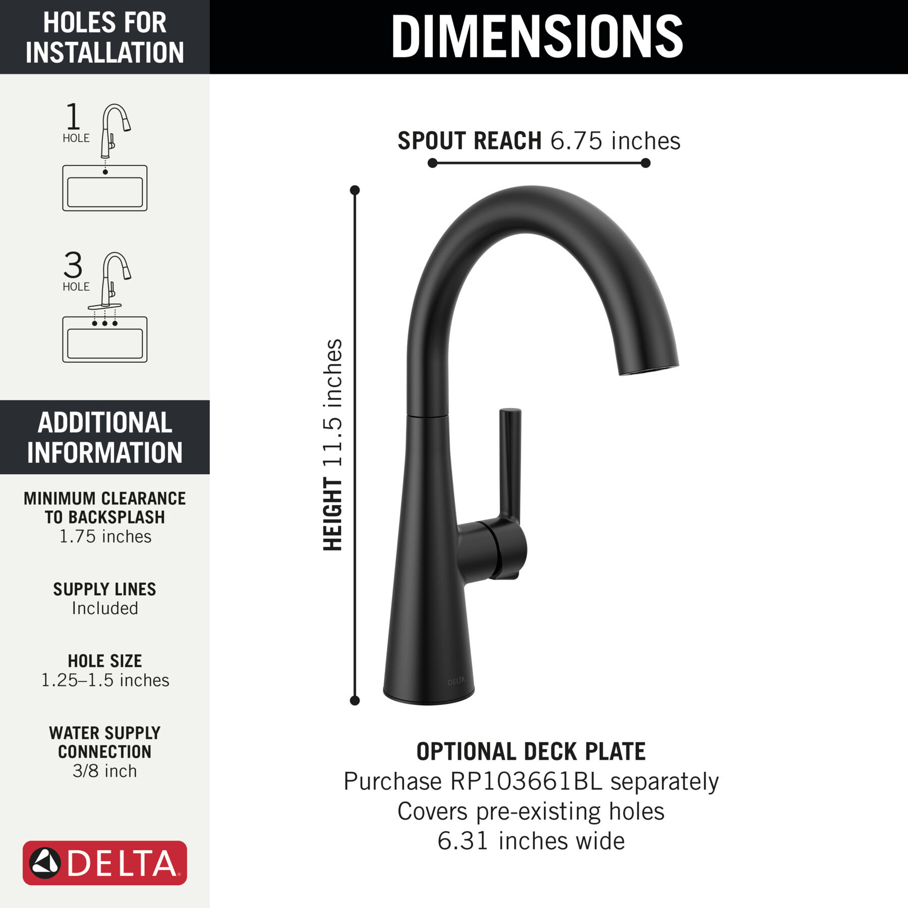 Single Handle Bar Prep Faucet
