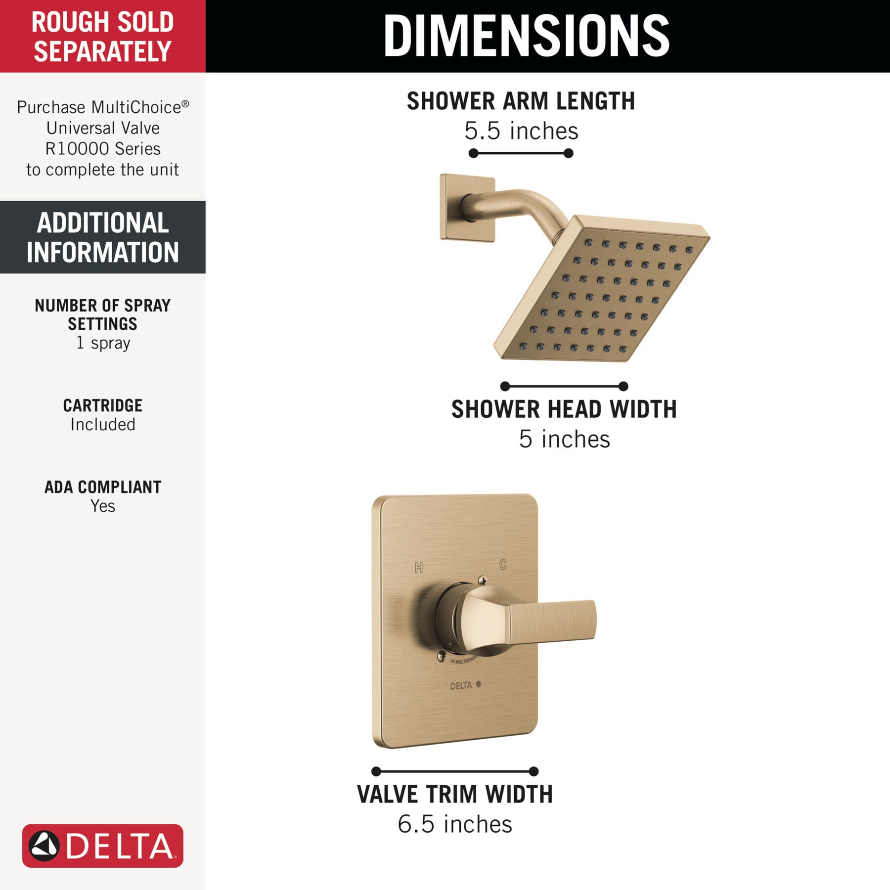 Monitor 14 Series Shower Trim
