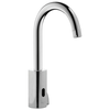 Single Hole Electronic Gooseneck Lavatory Faucet with Side Mixer - Battery Operated