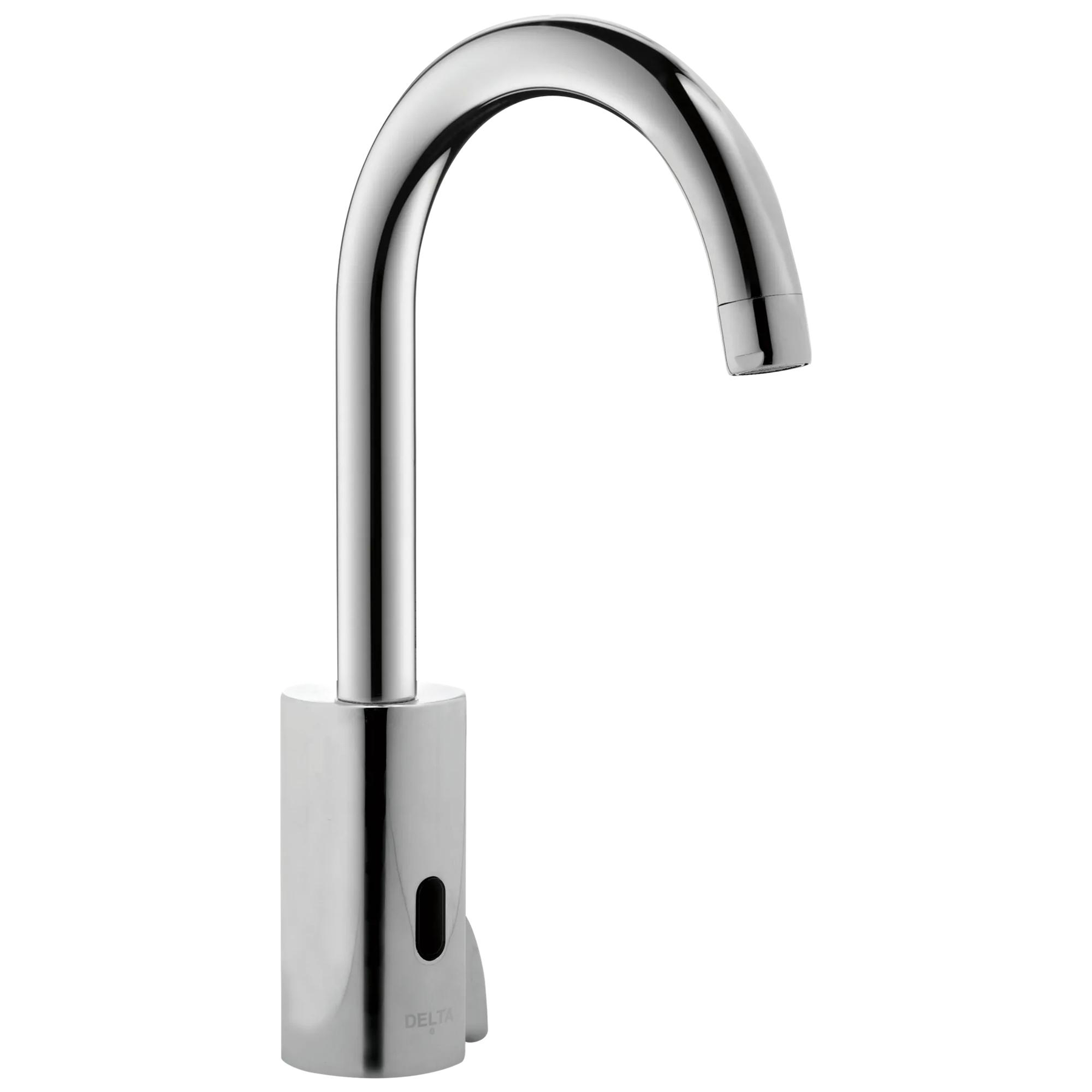 Single Hole Electronic Gooseneck Lavatory Faucet with Side Mixer - Battery Operated