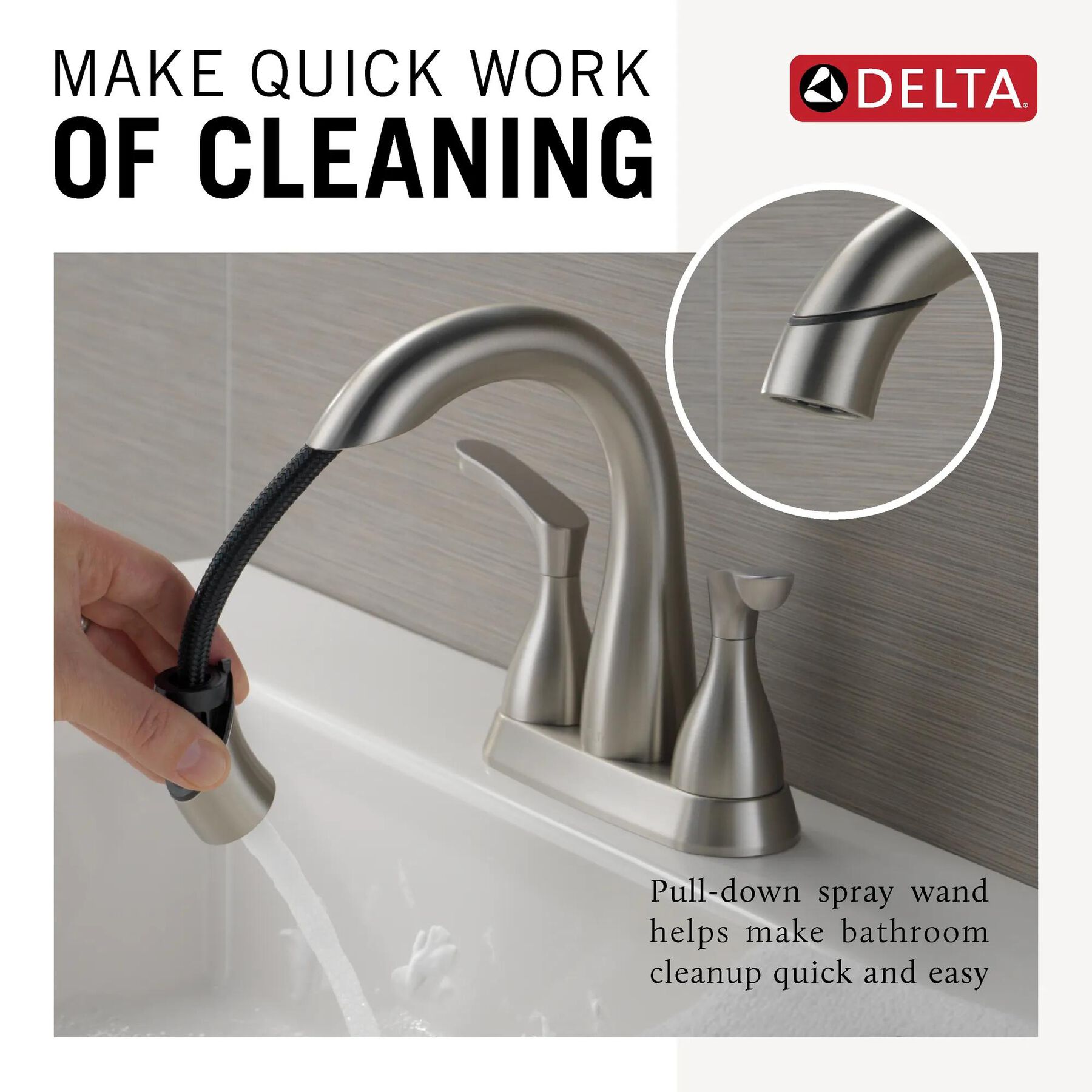 Two Handle Centerset Bathroom Faucet (Recertified)