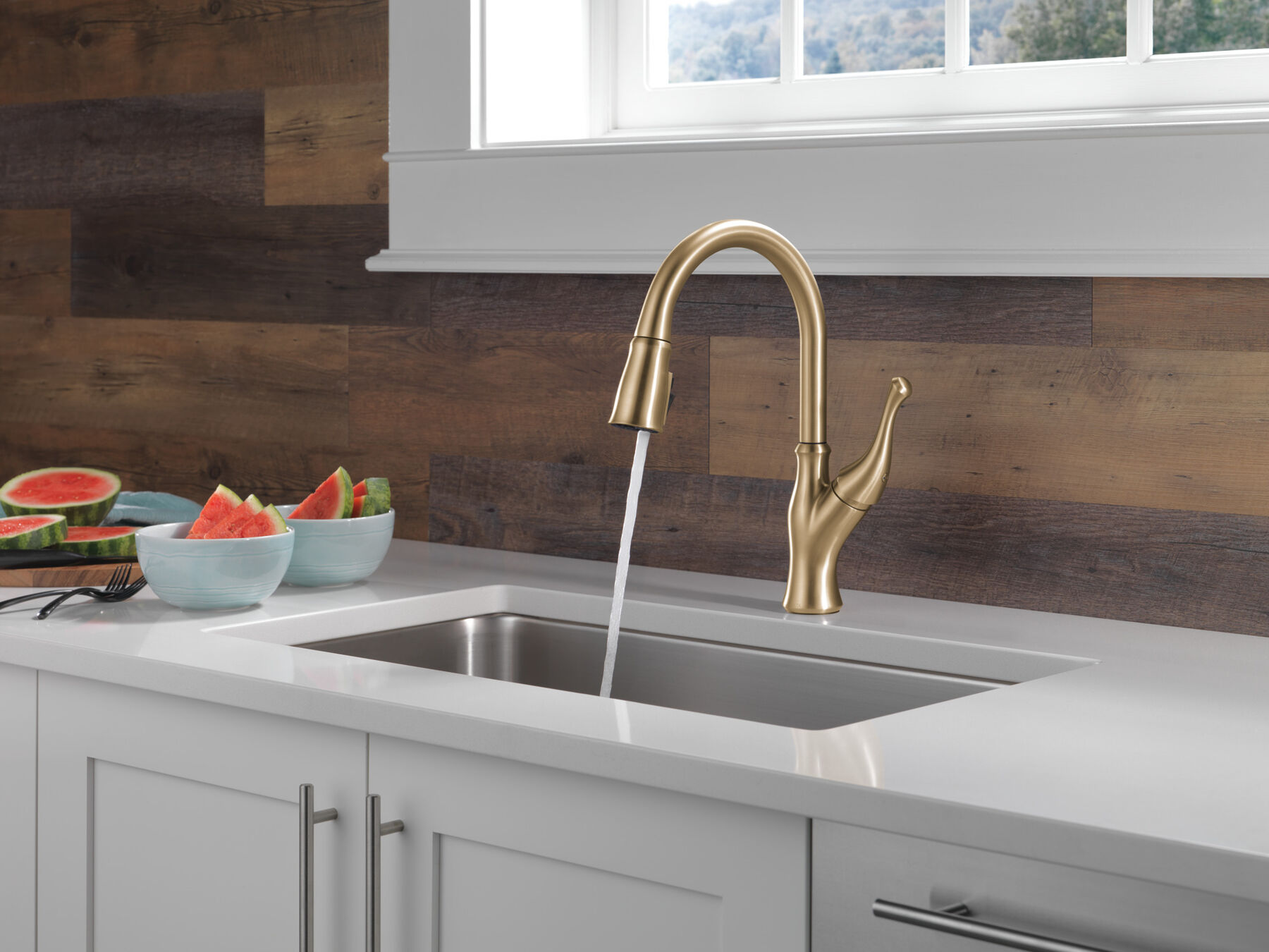 Single-Handle Pull-Down Kitchen Faucet