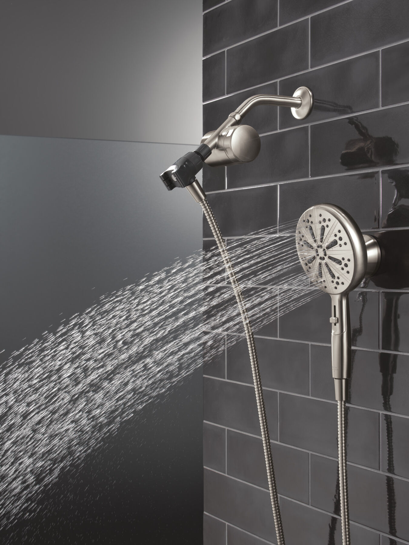 Standard Shower Filter with 6-Setting Showerhead and Mount Bundle