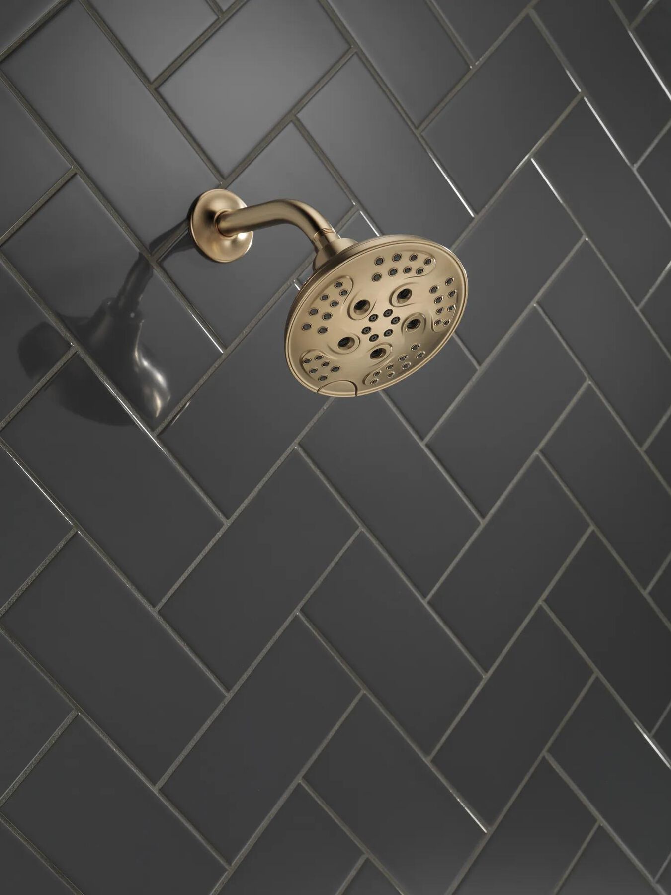 H<sub>2</sub>Okinetic&reg; 5-Setting Transitional Raincan Shower Head