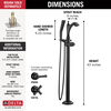 Single Handle Floor Mount Tub Filler Trim - Less Handle