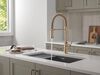 Single Handle Pull-Down Kitchen Faucet With Spring Spout