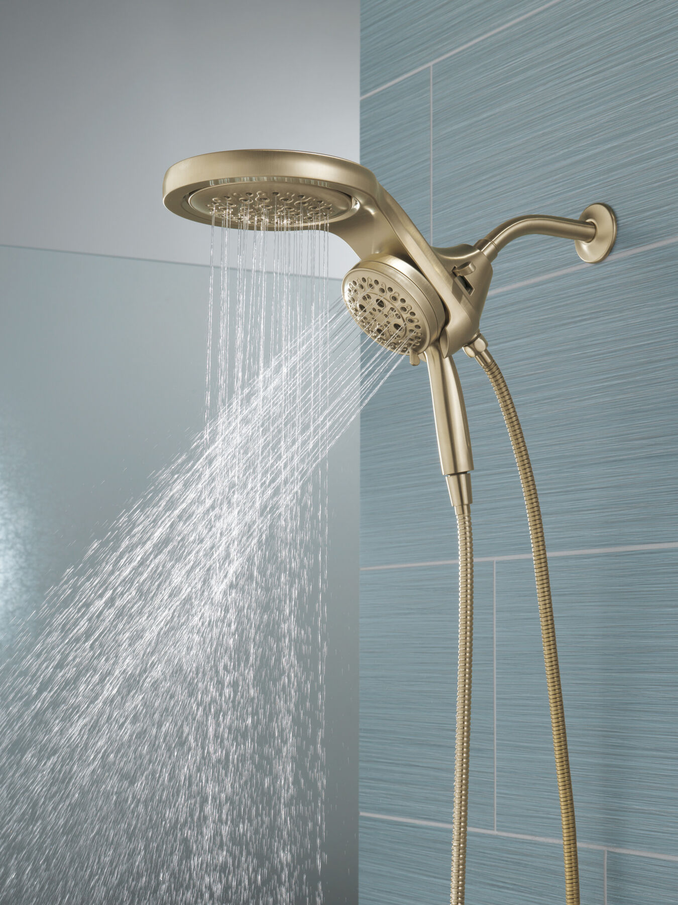 HydroRain&reg; H2Okinetic&reg; 5-Setting Two-in-One Shower Head (Recertified)