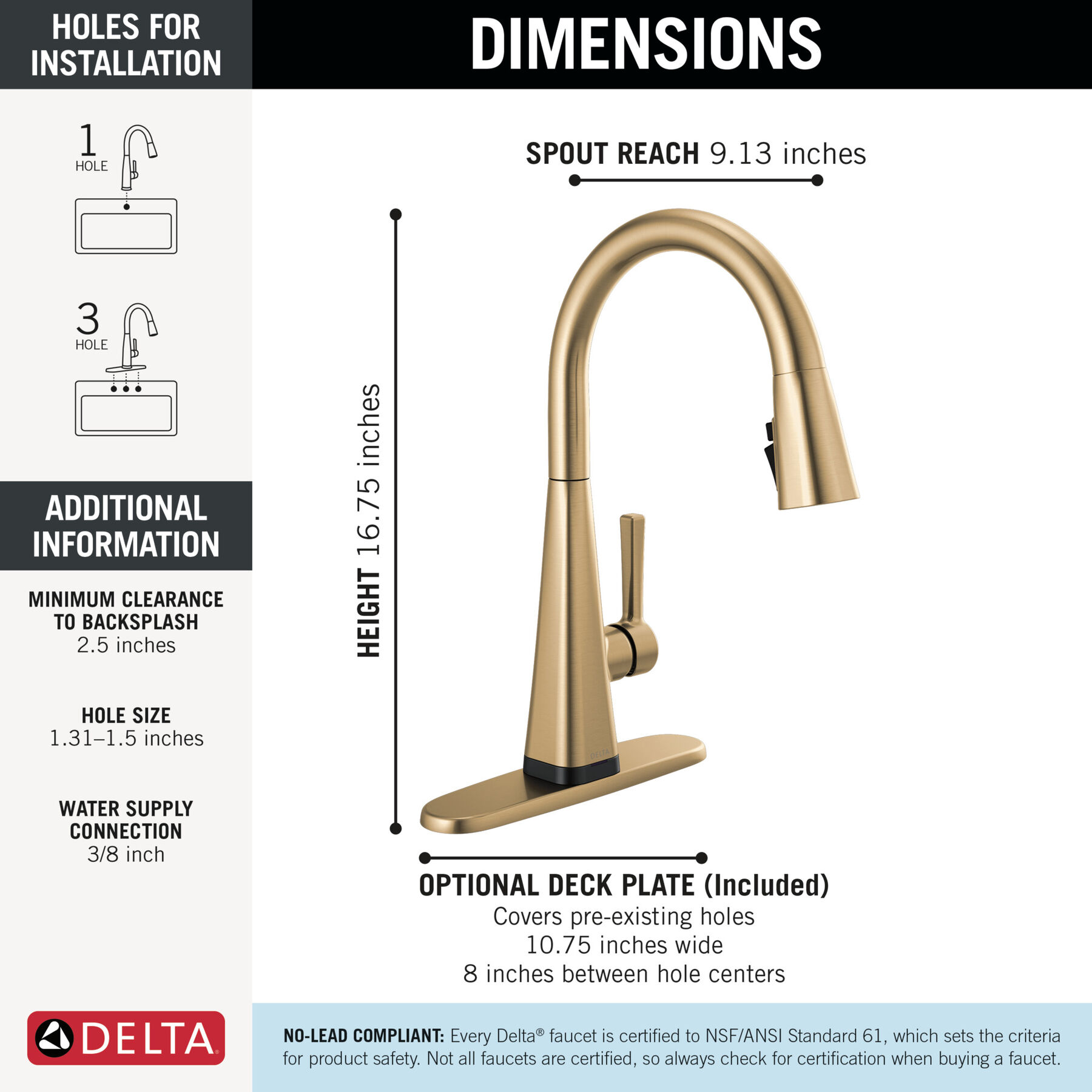 Single-Handle Pull-Down Kitchen Faucet with Touch<sub>2</sub>O&reg; Technology