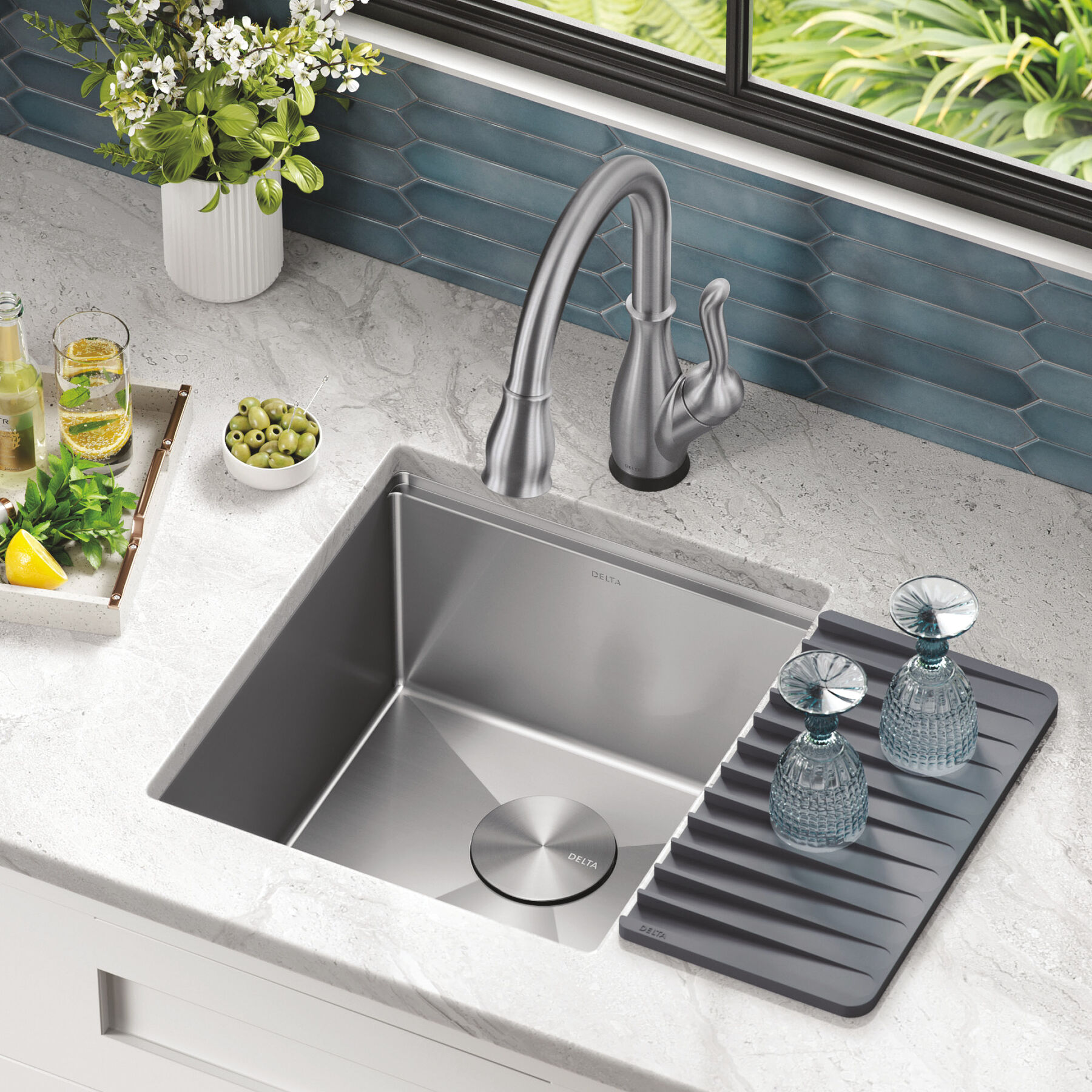 17&rdquo; Workstation Undermount Single Bowl 16 Gauge Stainless Steel&nbsp;Bar Prep Kitchen Sink with&nbsp;WorkFlow&trade; Ledge and Accessories