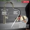 Single Handle Pull-Down Kitchen Faucet with Soap Dispenser and ShieldSpray Technology