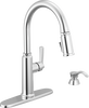 Single Handle Kitchen Pull-Down Faucet w/ Soap Dispenser