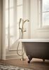 Single Handle Floor Mount Tub Filler Trim - Less Handle