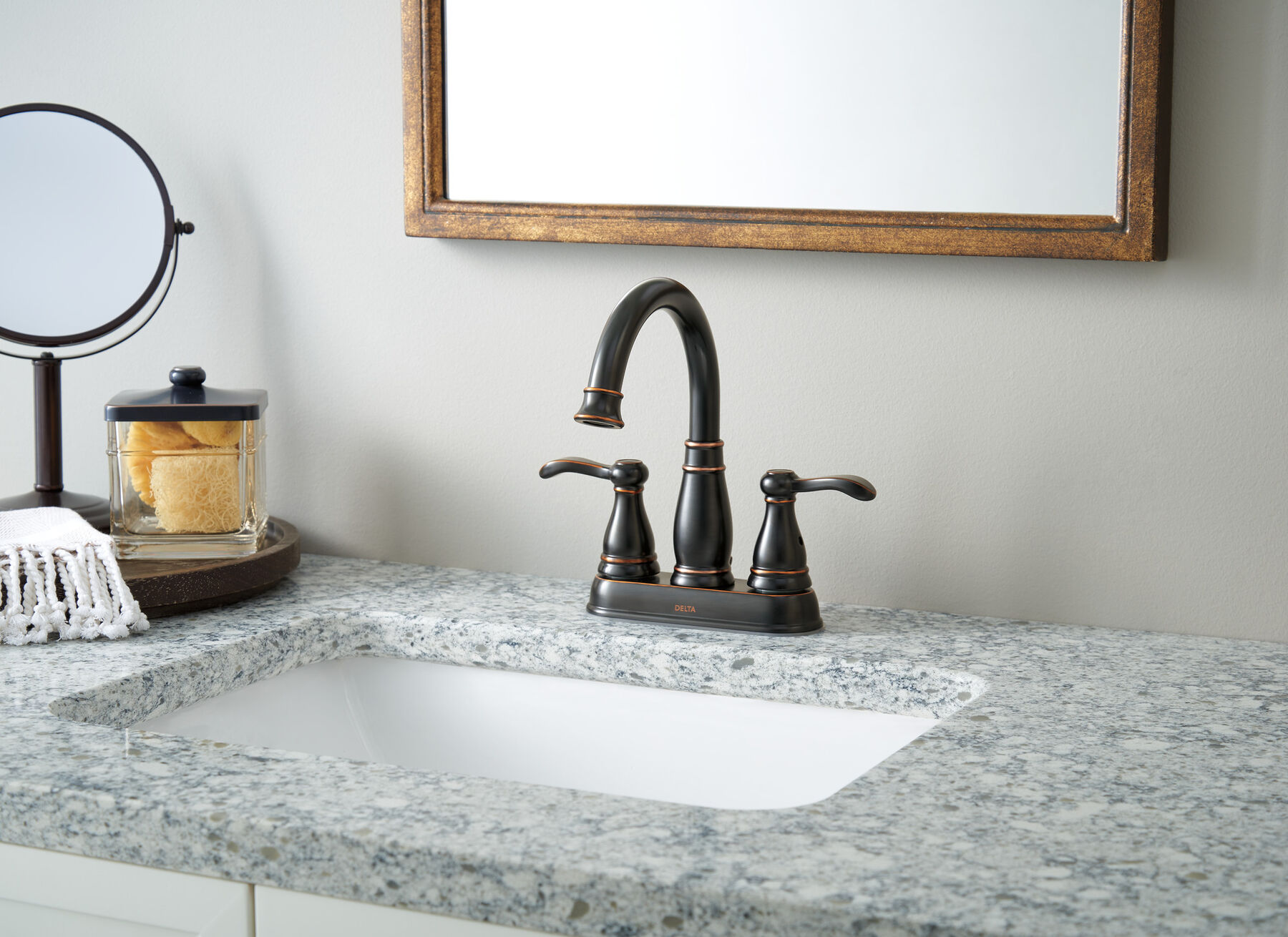Two Handle Centerset Bathroom Faucet