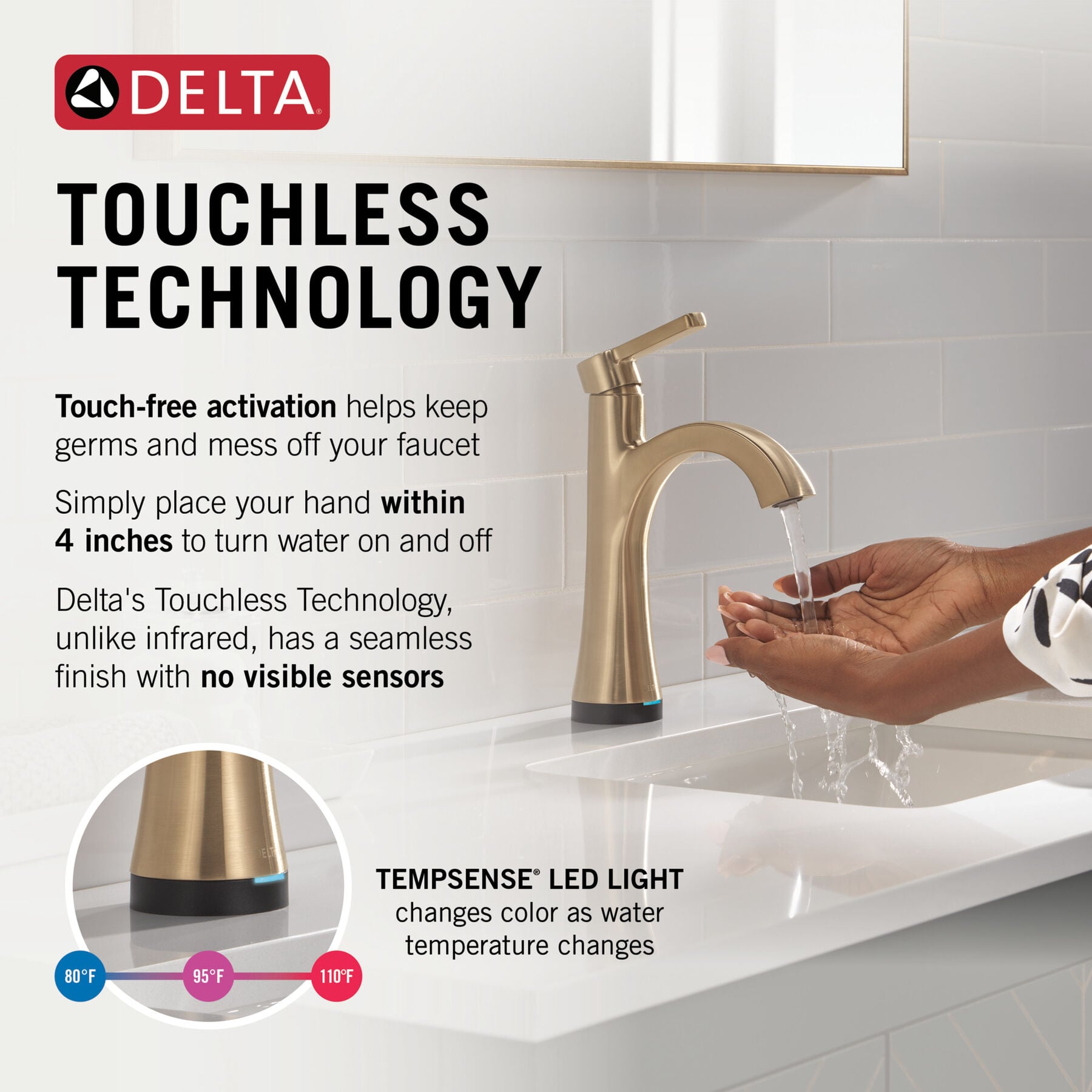 Touch2O Bathroom Faucet with Touchless Technology