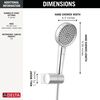 4-Setting Hand Shower with Wall Mount featuring FeatherRain&trade; Spray