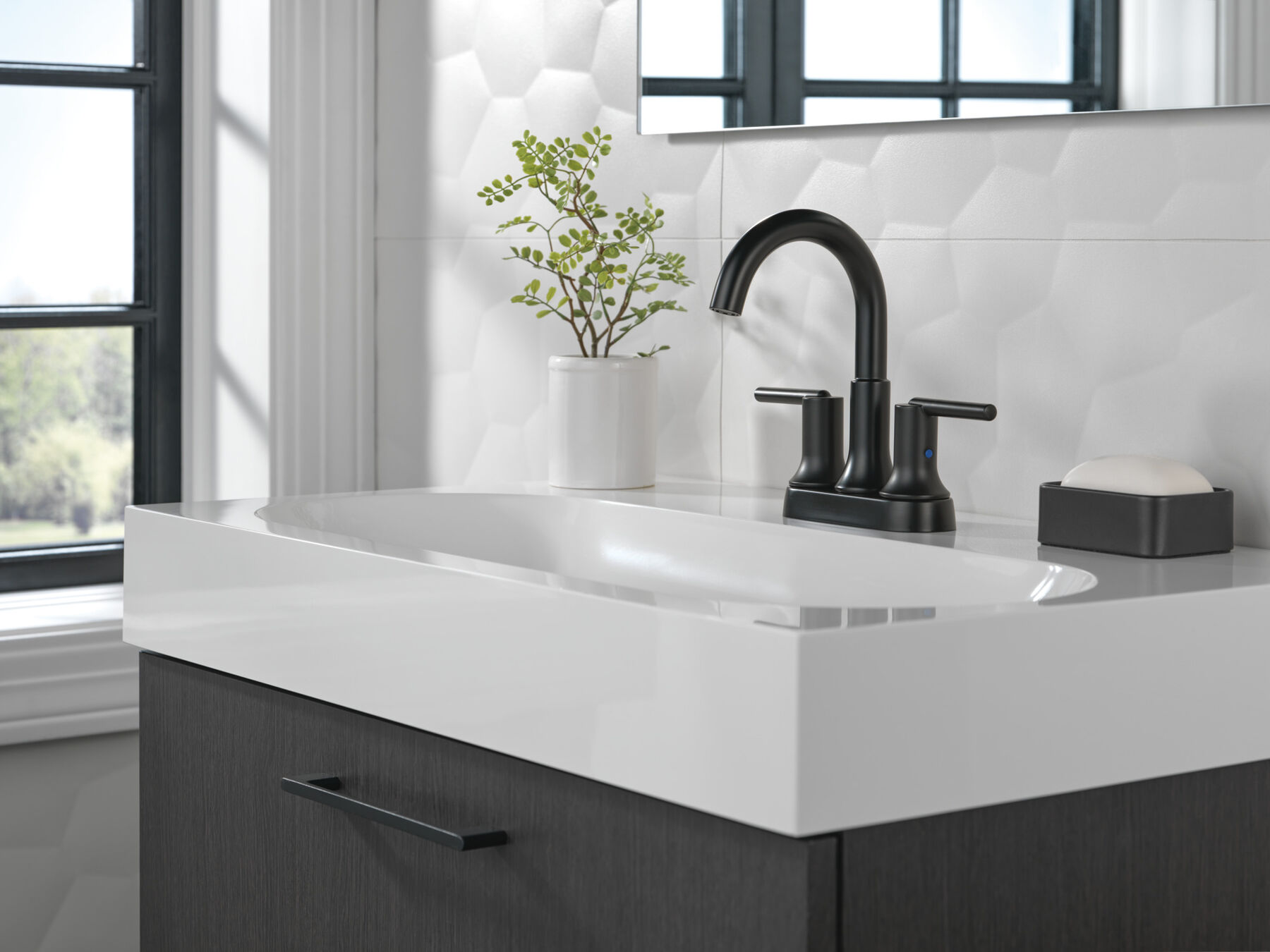 Two Handle Centerset Bathroom Faucet