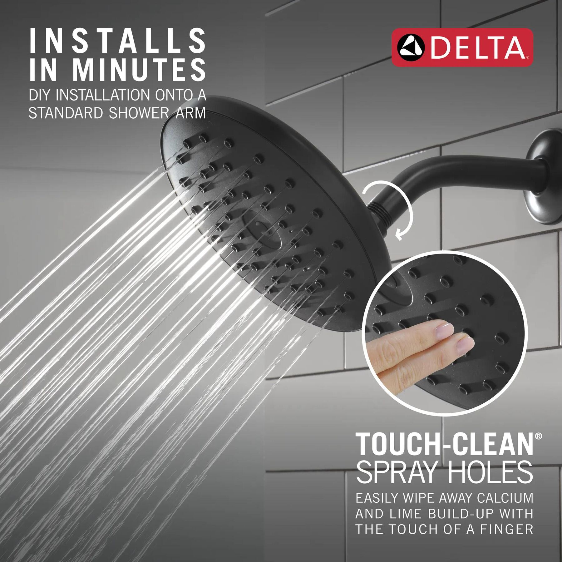 PivotPro&trade; Raincan Shower Head with TouchClean&reg; Spray Face