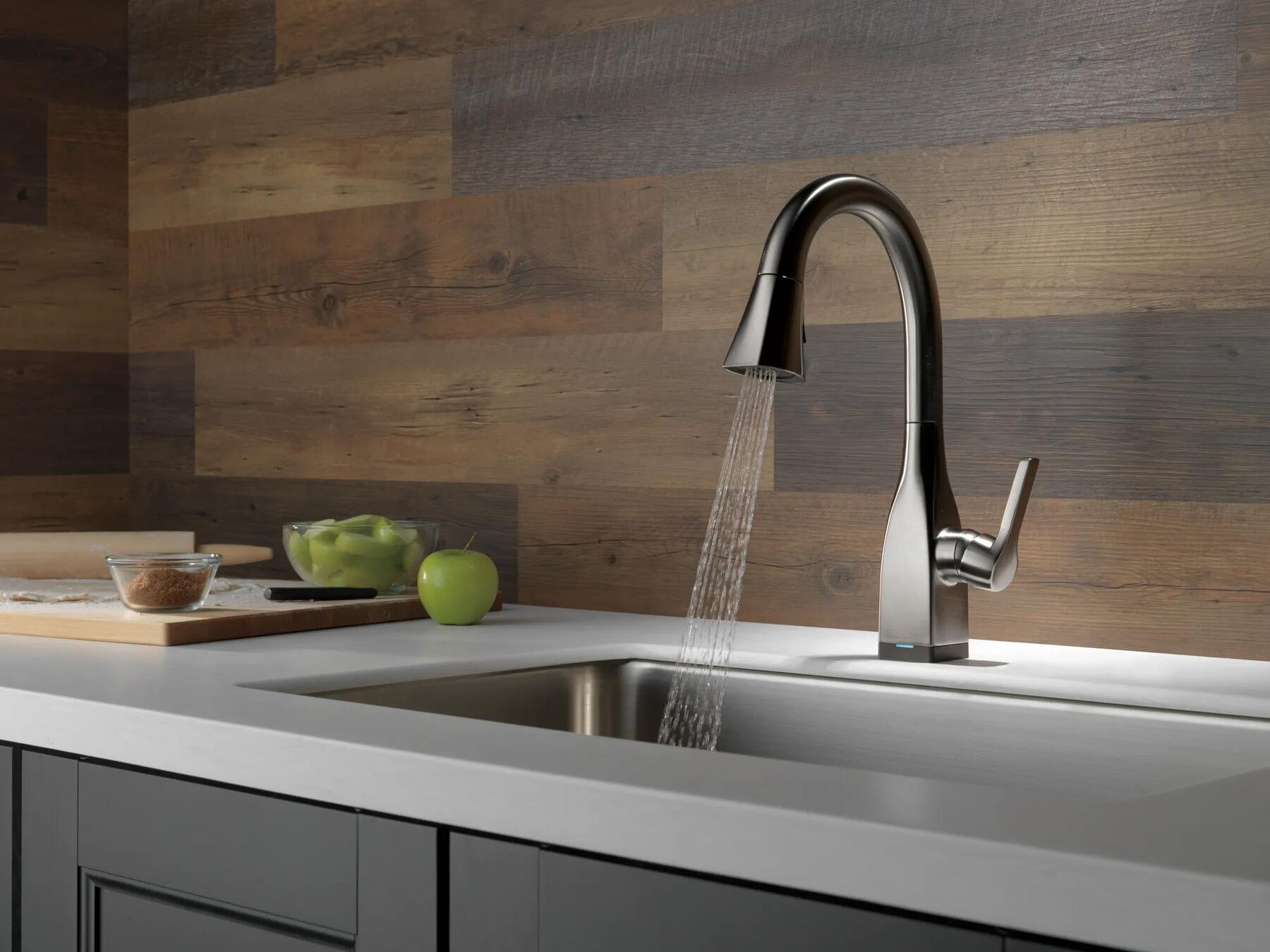 Single Handle Pull-Down Bar/Prep Faucet with Touch