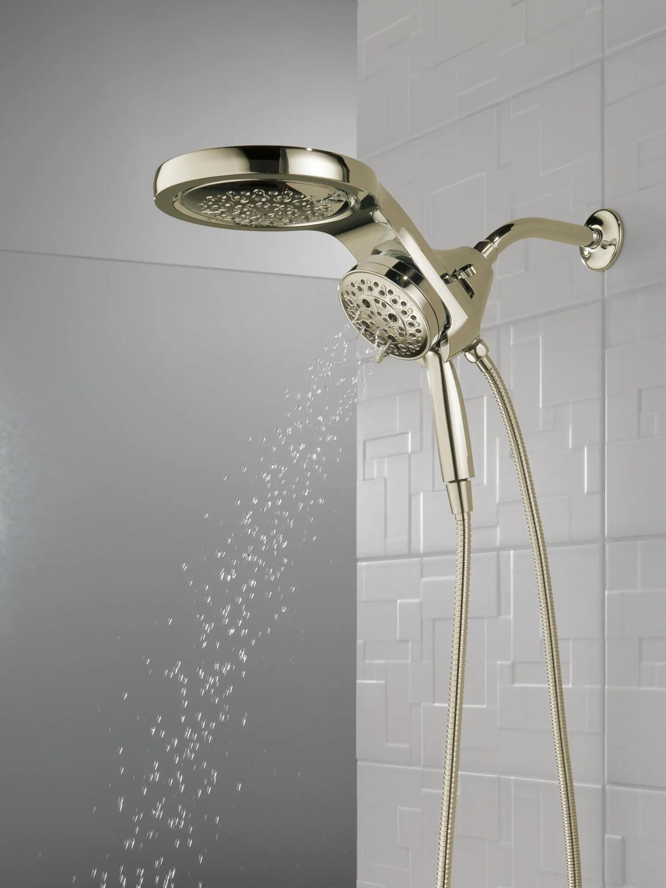 HydroRain&reg; H<sub>2</sub>Okinetic&reg; 5-Setting Two-in-One Shower Head