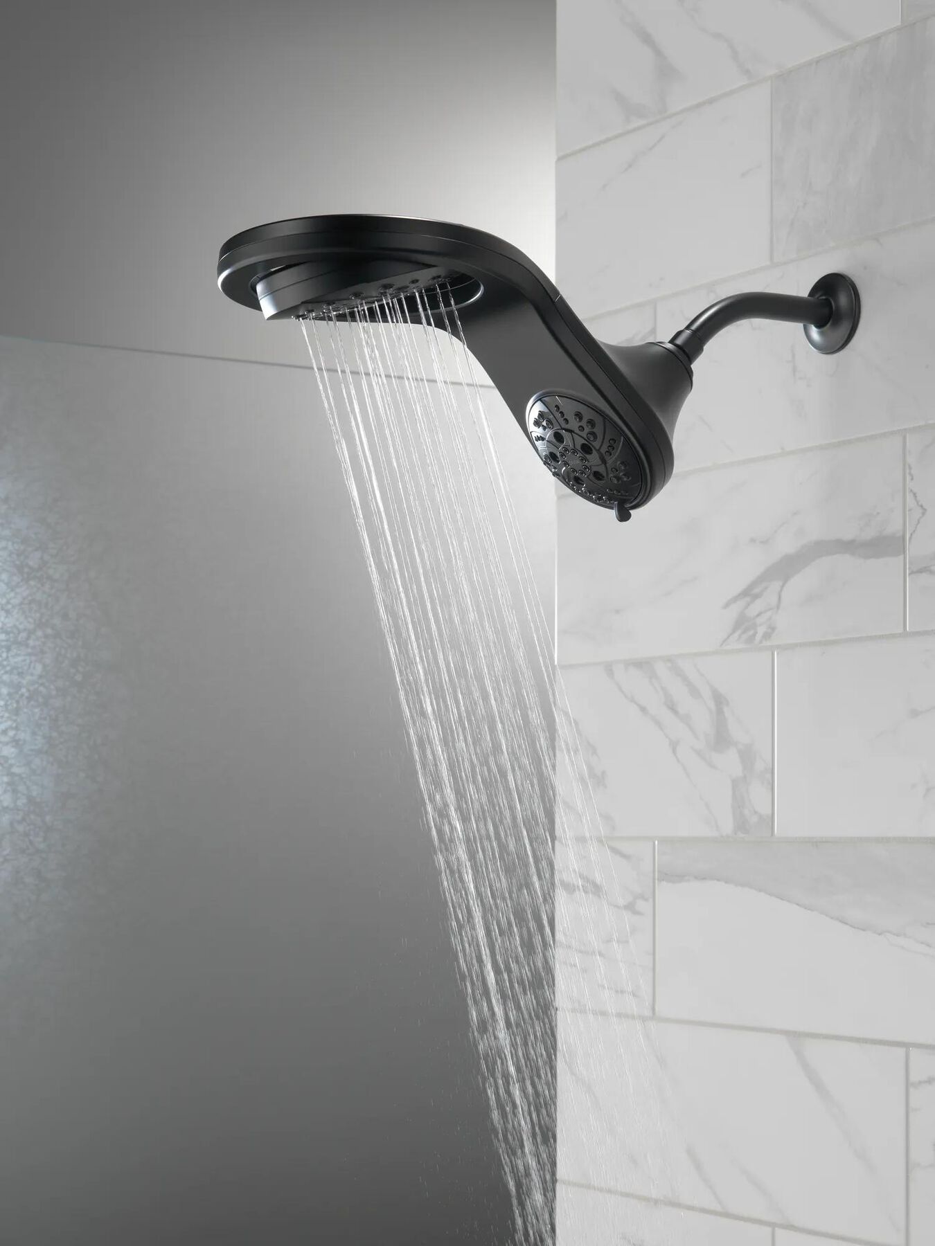 HydroRain&reg; H<sub>2</sub>Okinetic&reg; 5-Setting Two-in-One Shower Head