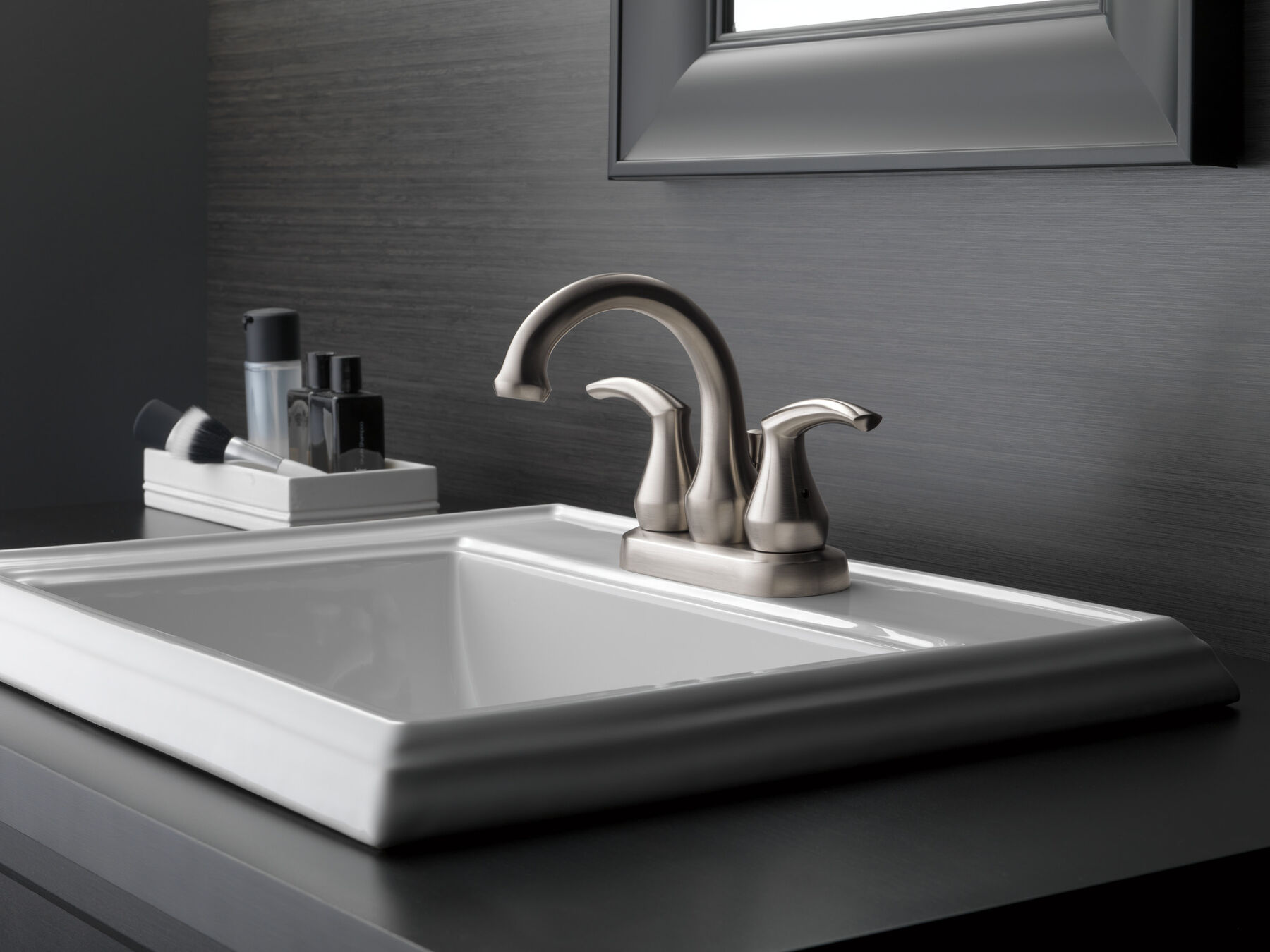 Two Handle Centerset Bathroom Faucet