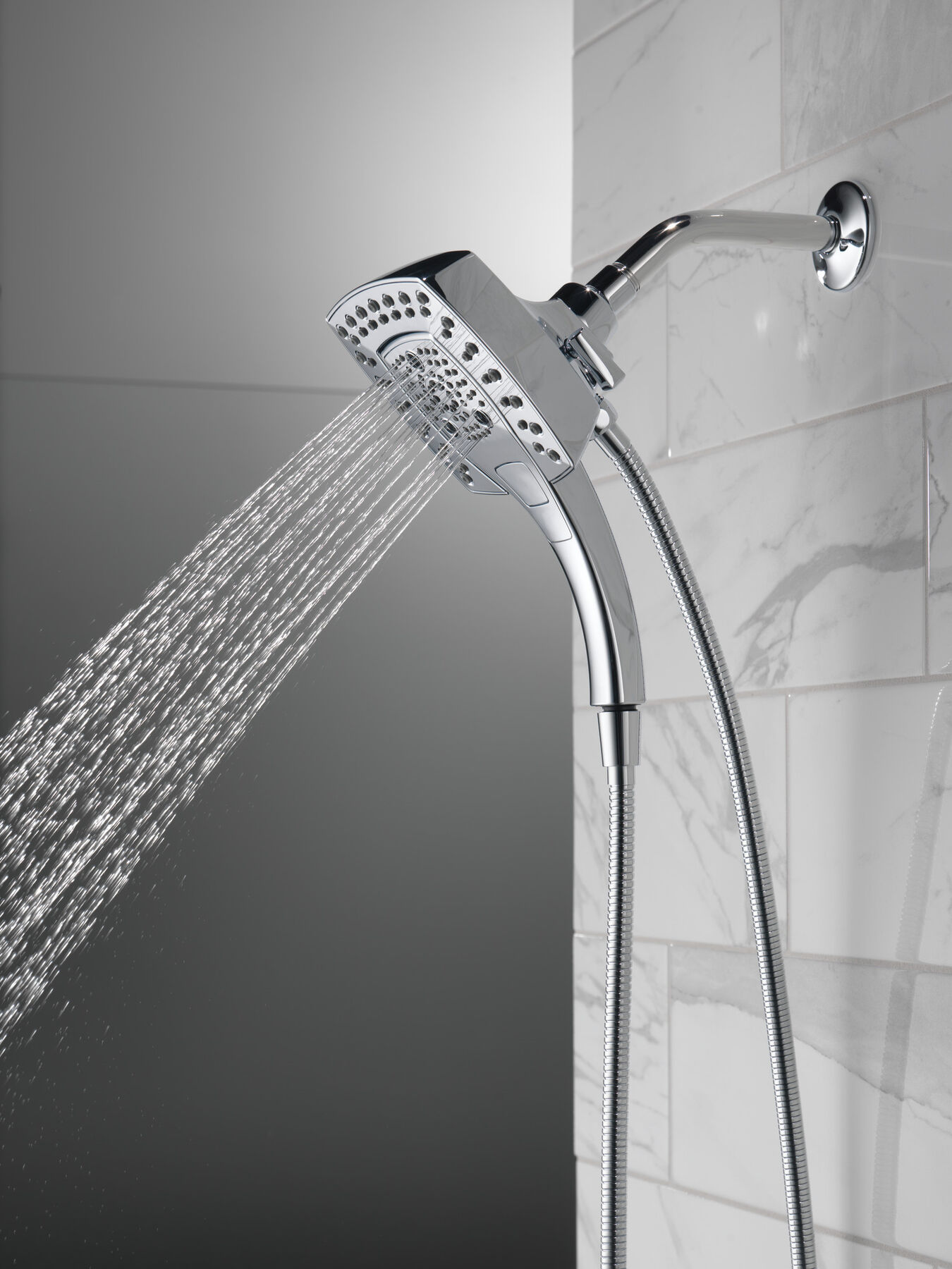 H<sub>2</sub>Okinetic&reg; In2ition&reg; 5-Setting Two-in-One Shower