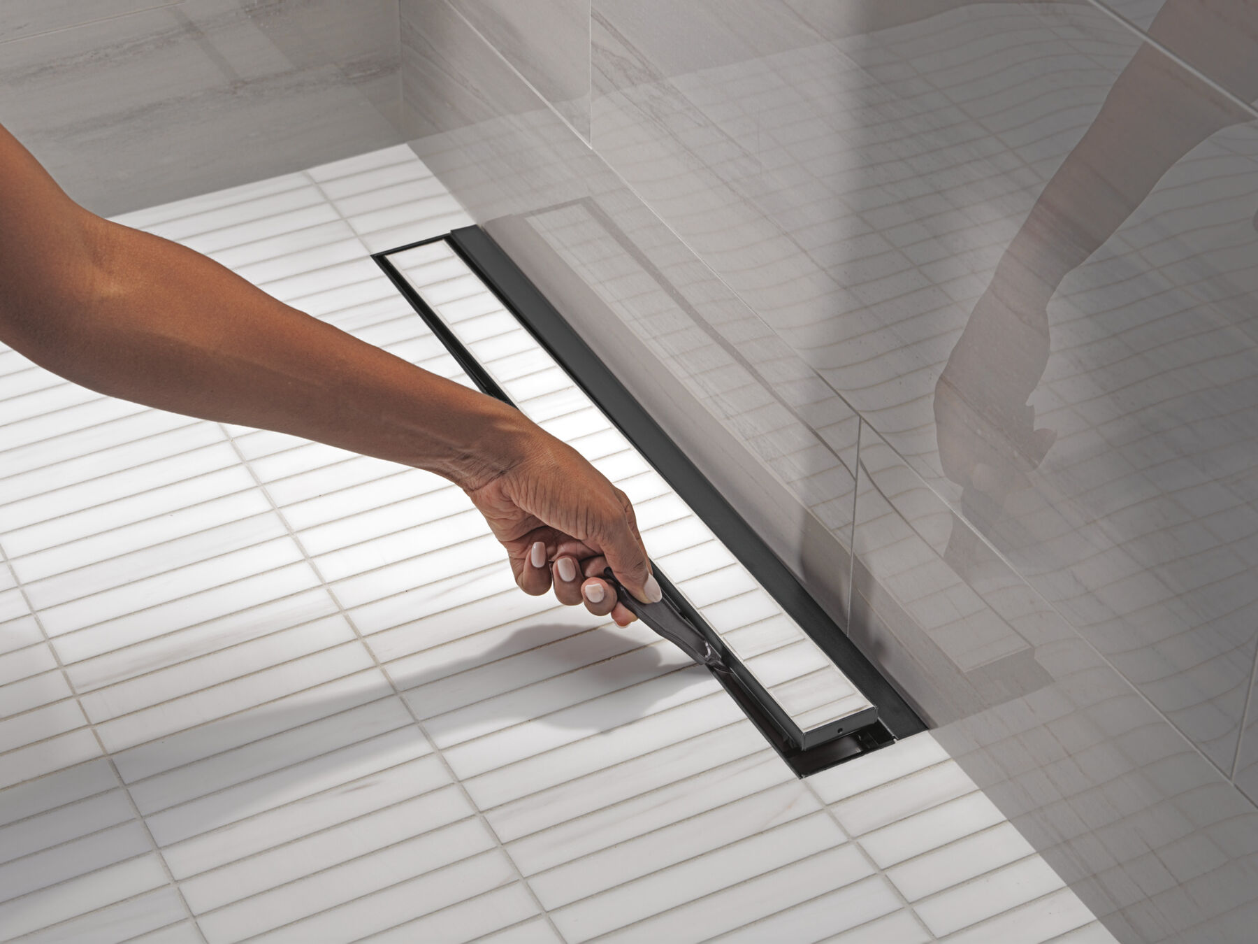 24" Reversible Linear Shower Drain Trim