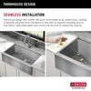 30&rdquo; Workstation Undermount&nbsp;Single Bowl&nbsp;16 Gauge Stainless Steel&nbsp;Farmhouse Apron Front Kitchen Sink&nbsp;with&nbsp;WorkFlow&trade; Ledge and Accessories