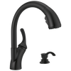 Single Handle Pull-Out Kitchen Faucet with Soap Dispenser and ShieldSpray &reg; Technology
