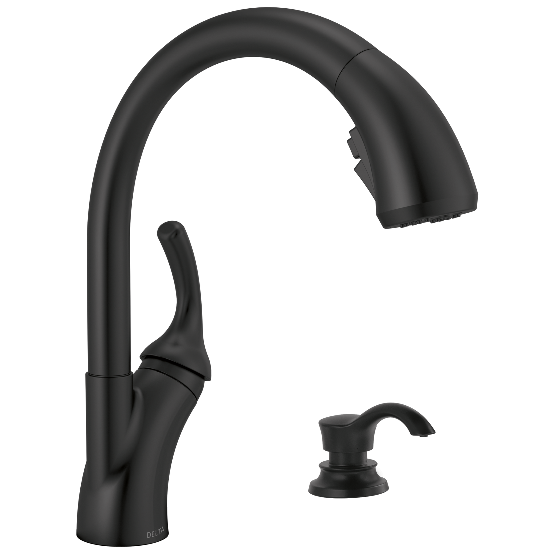 Single Handle Pull-Out Kitchen Faucet with Soap Dispenser and ShieldSpray &reg; Technology