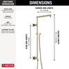 Emerge&reg; 26" Angular Shower Column
