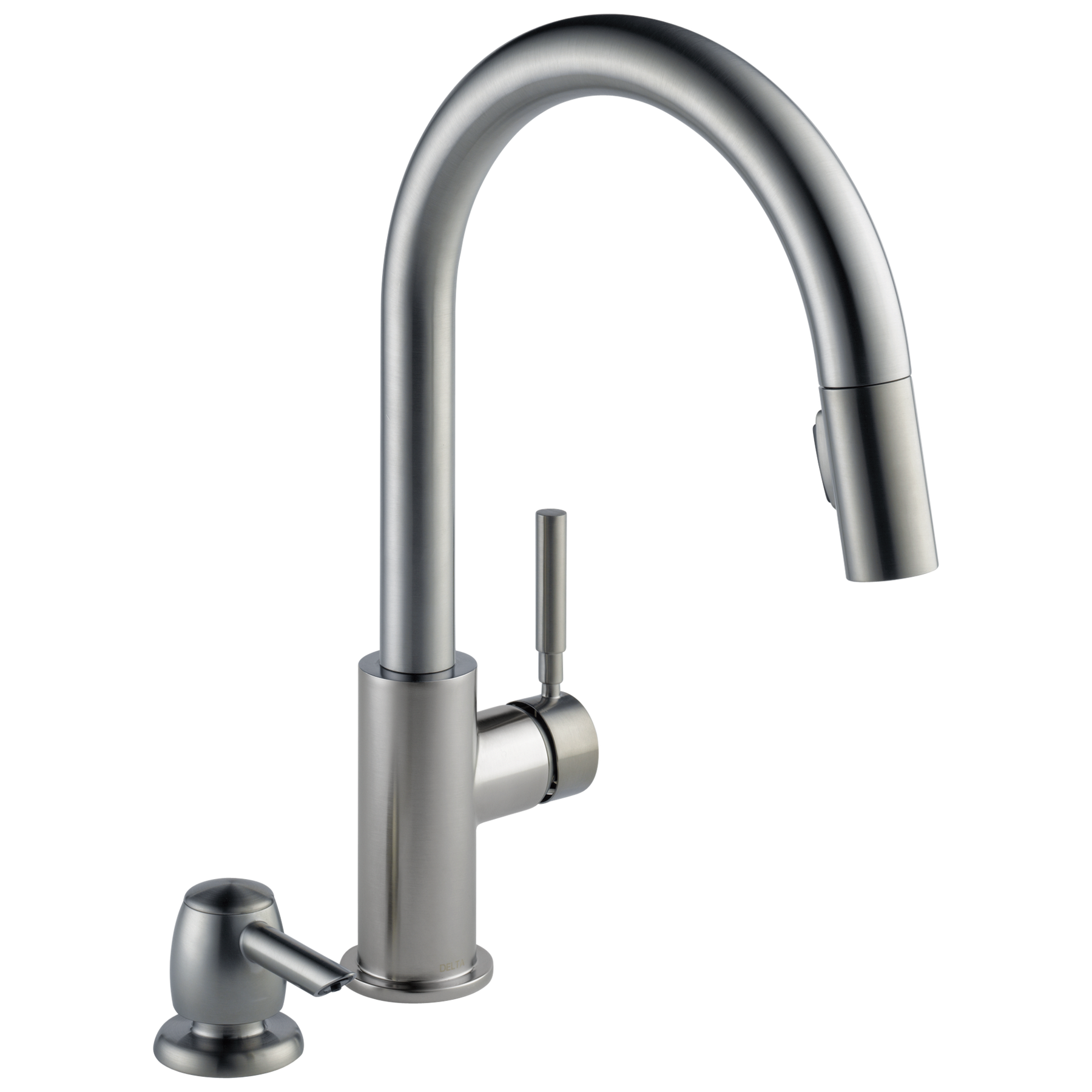 Single Handle Pull-Down Kitchen Faucet with Soap Dispenser (Recertified)