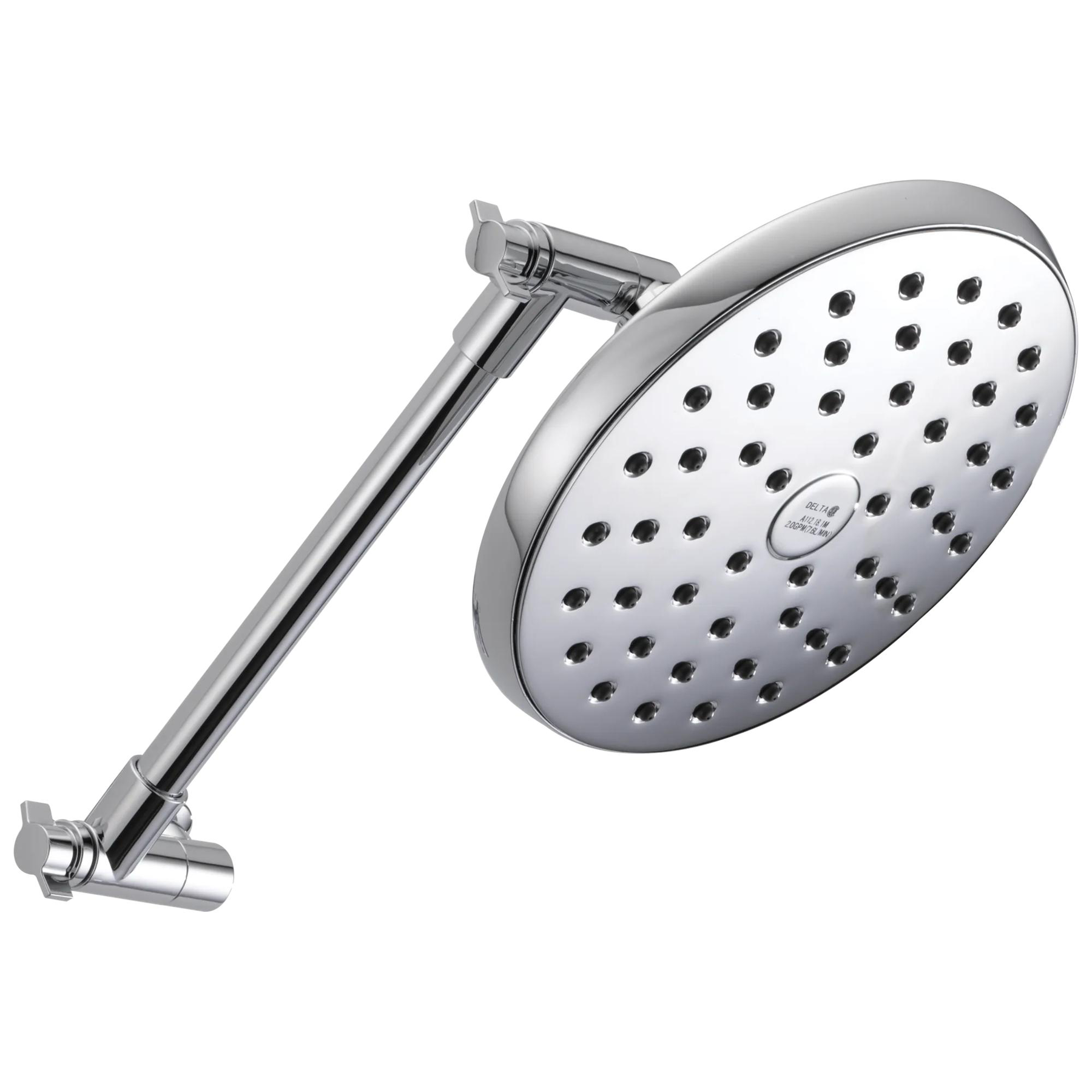Single-Setting Raincan Shower Head with Arm