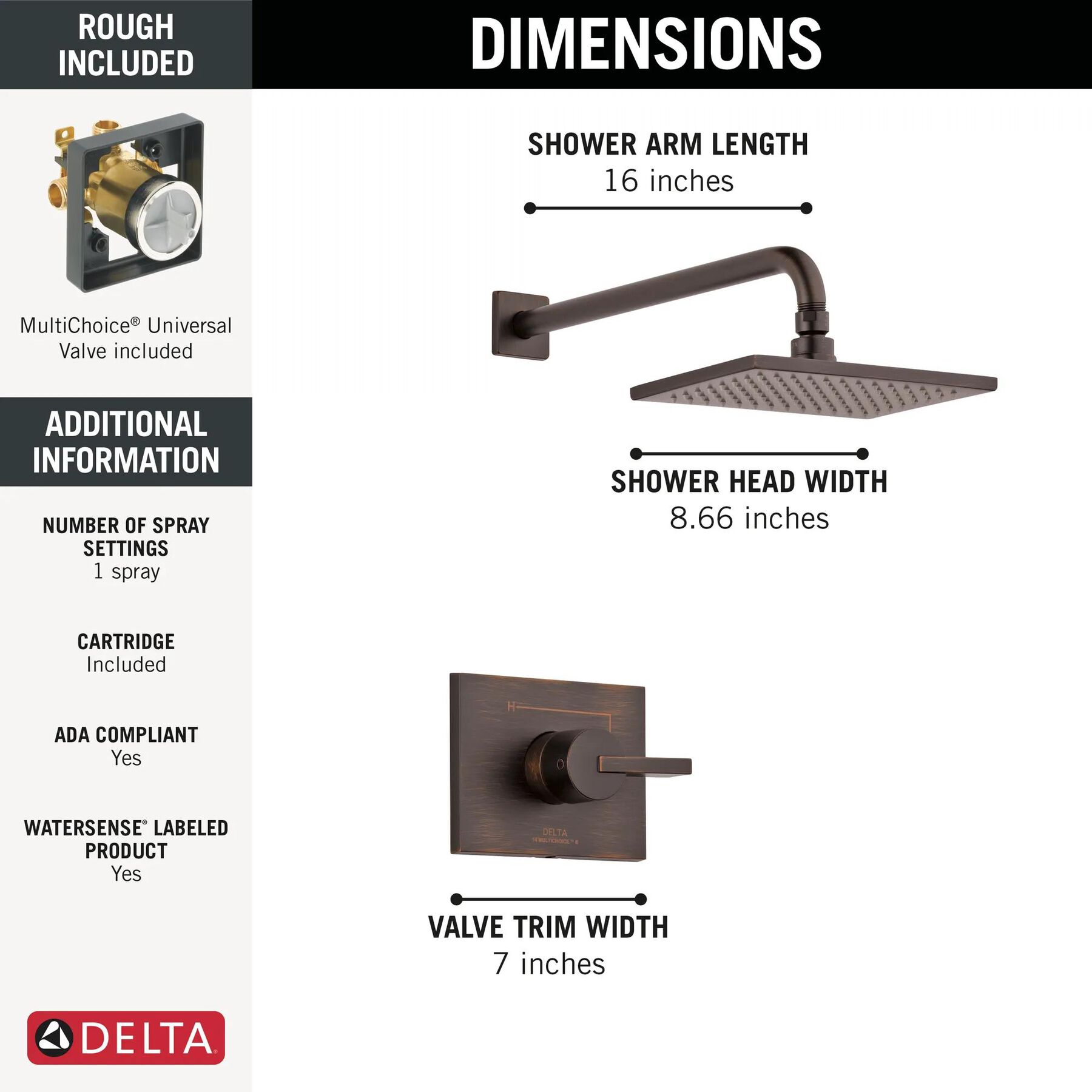 Shower Trim with Rough Bundle - 14 Series
