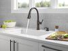 Single Handle Pull-Down Kitchen Faucet with Soap Dispenser and ShieldSpray Technology
