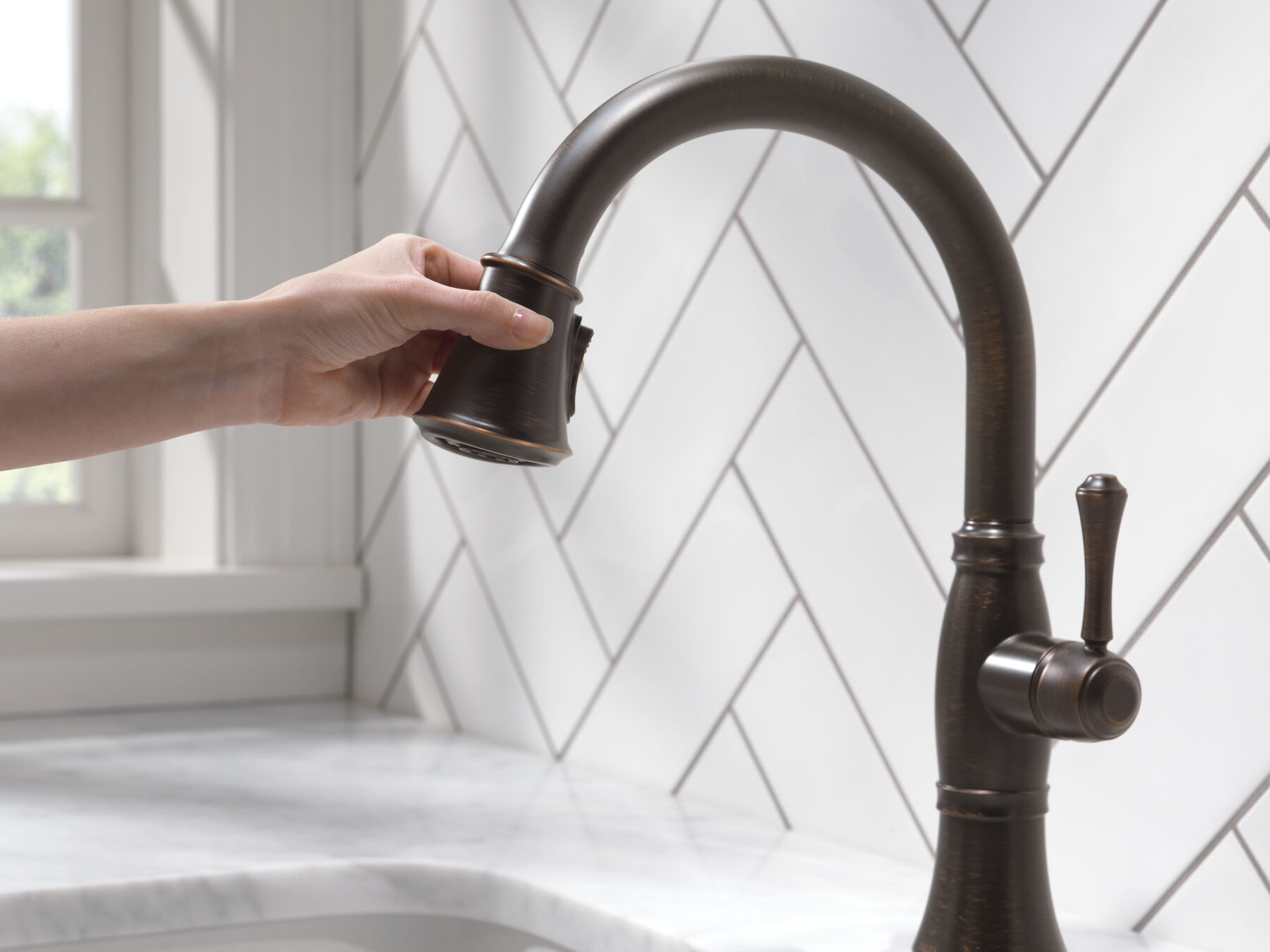 Single Handle Pull-Down Kitchen Faucet with ShieldSpray&reg; Technology