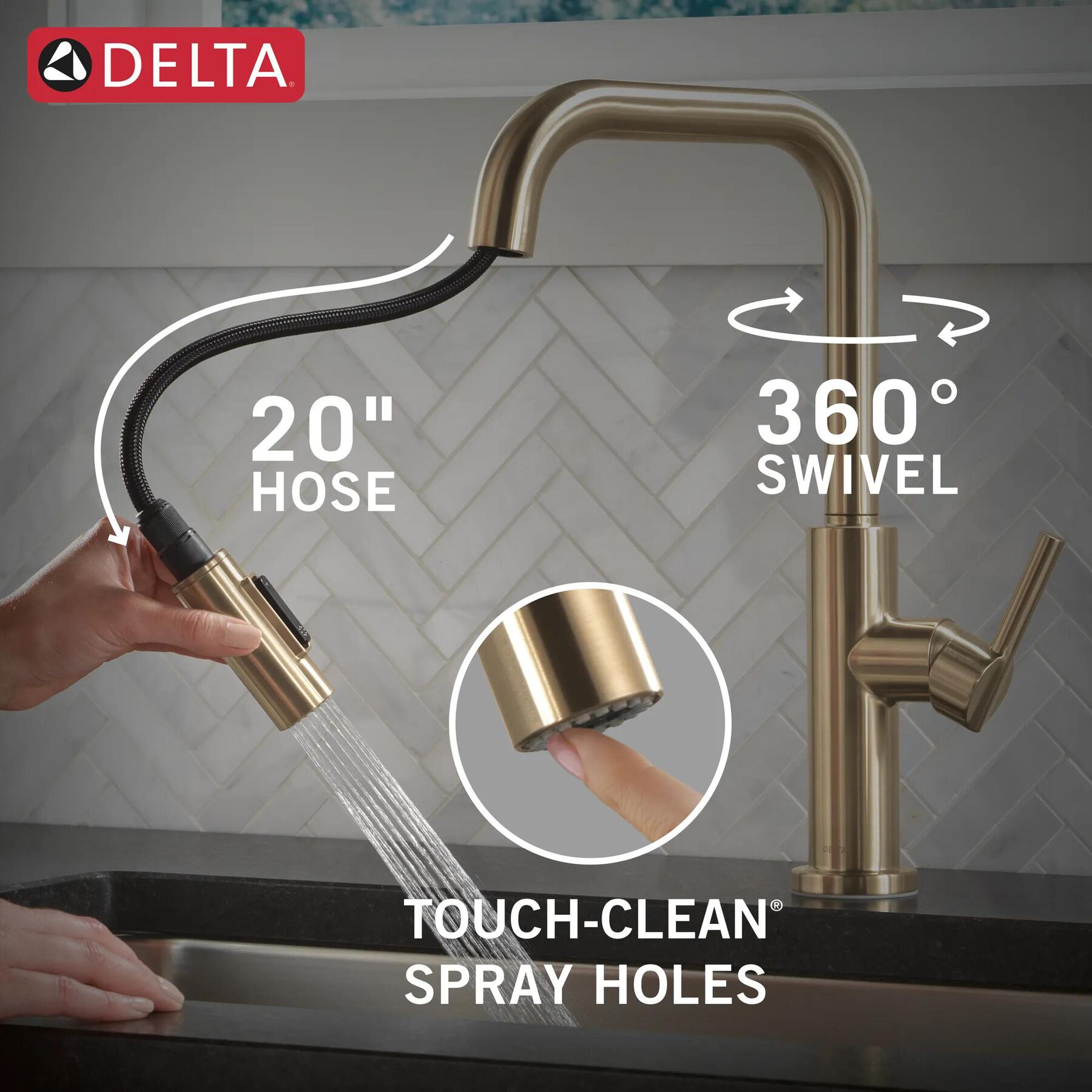 Single Handle Pull-Down Kitchen Faucet (Recertified)