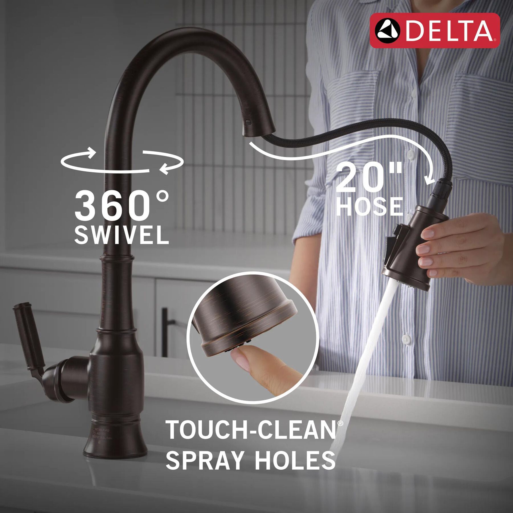 Single Handle Pull-Down Kitchen Faucet (Recertified)