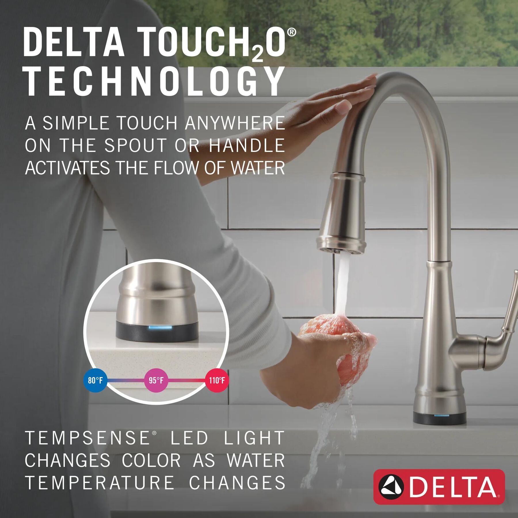 Single Handle Pull-Down Kitchen Faucet with Touch<sub>2</sub>O&reg; Technology and ShieldSpray&reg; Technologies
