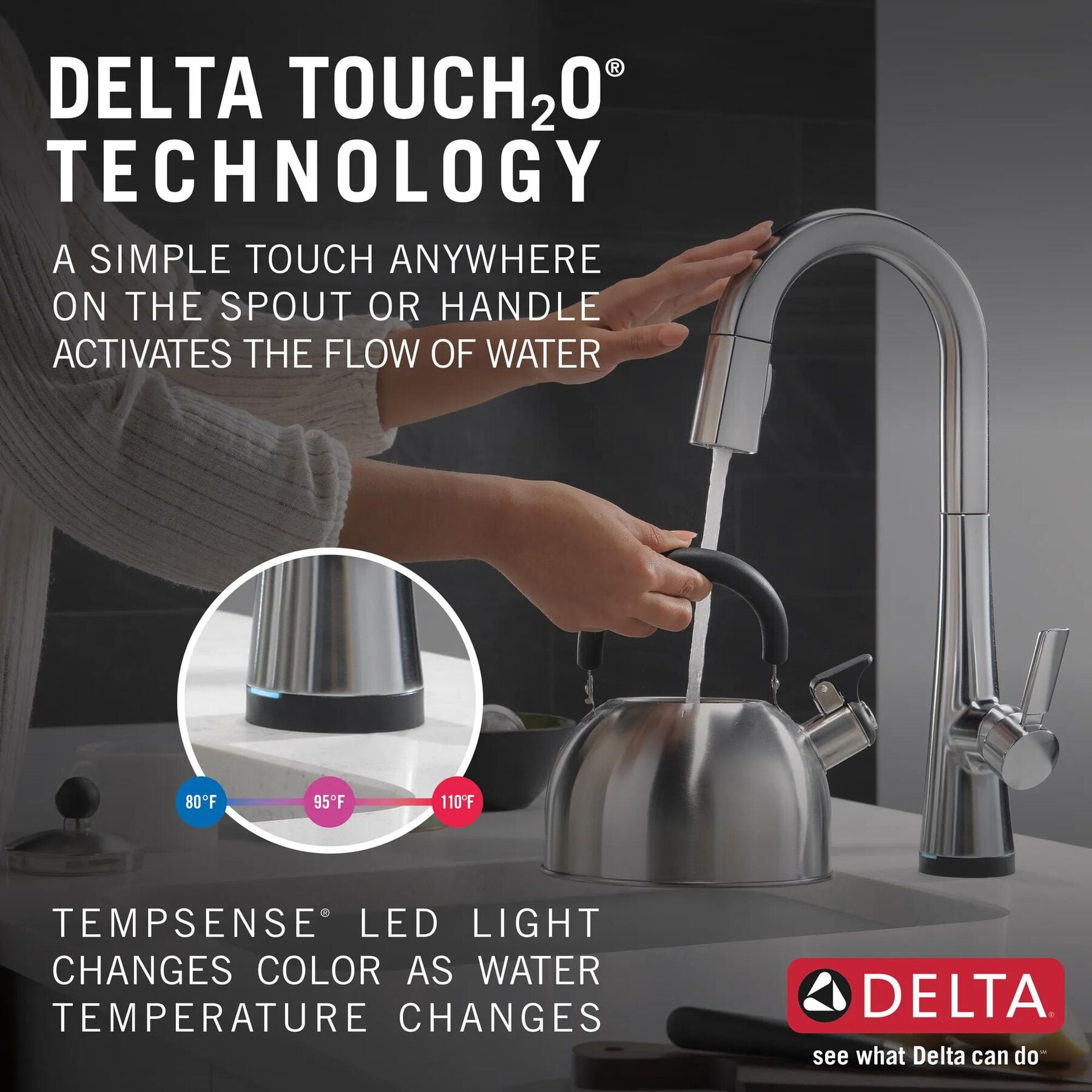 Single Handle Pull-Down Bar/Prep Faucet with Touch<sub>2</sub>O&reg; Technology