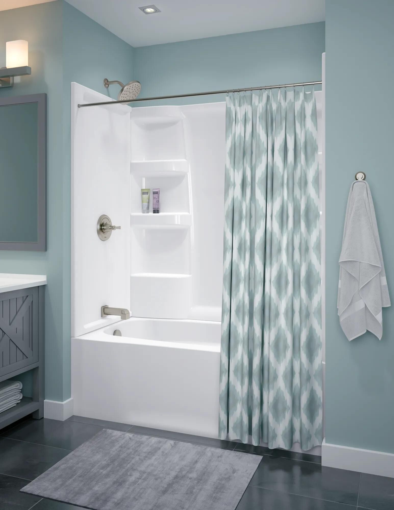 ProCrylic 60 in. x 32 in. Bathtub Surround in High Gloss White