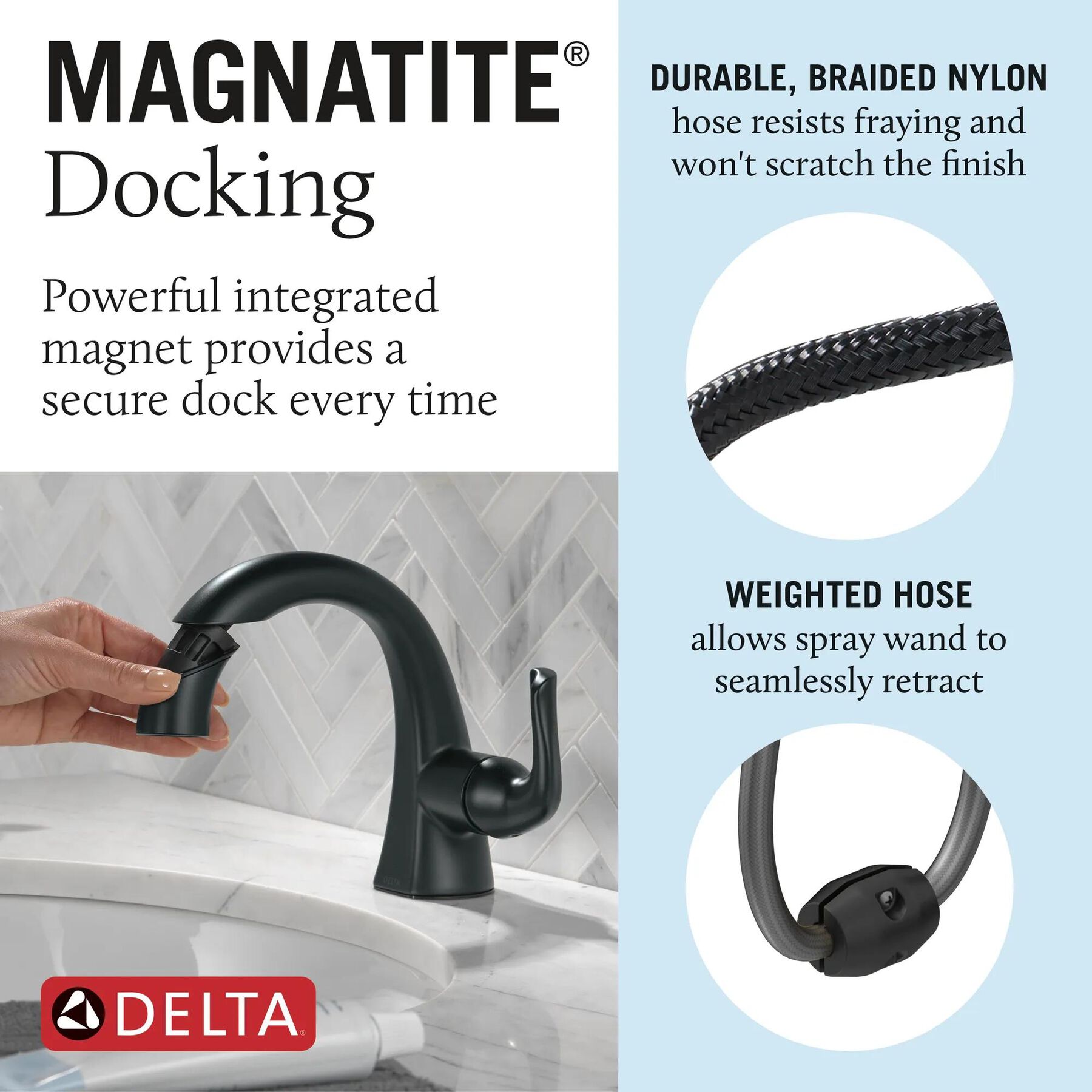 Single Handle Pull-Down Bathroom Faucet (Recertified)