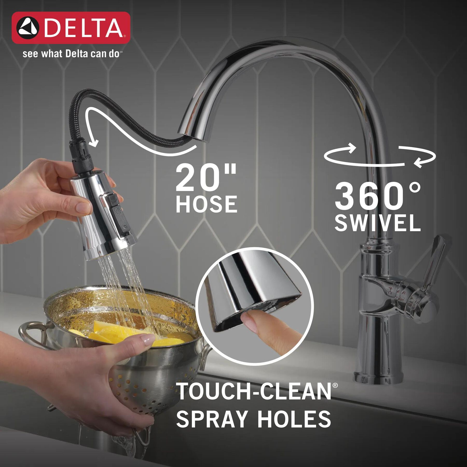 Single Handle Pull-Down Kitchen Faucet with Soap Dispenser and ShieldSpray&reg; Technology