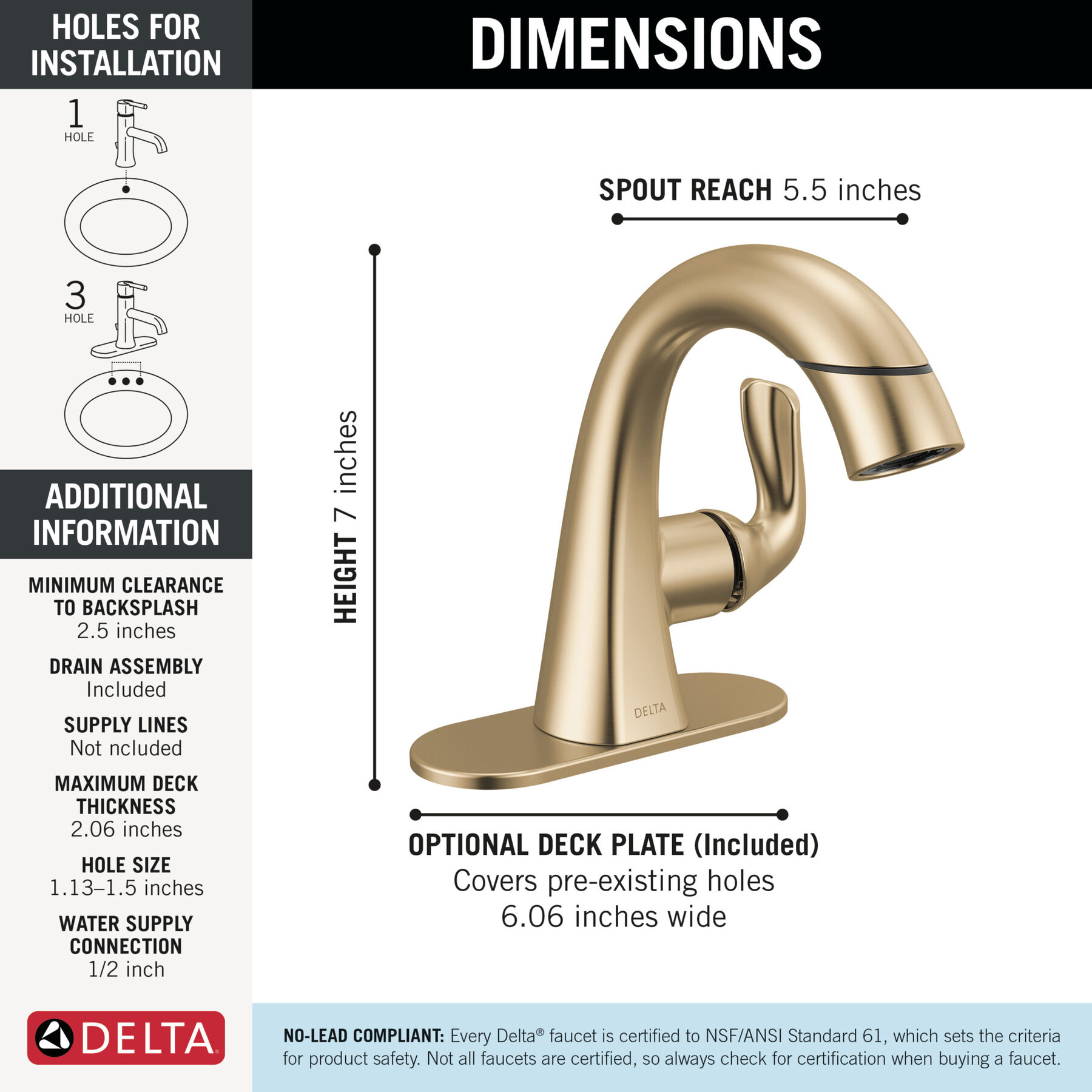 Single Handle Pull-Down Bathroom Faucet