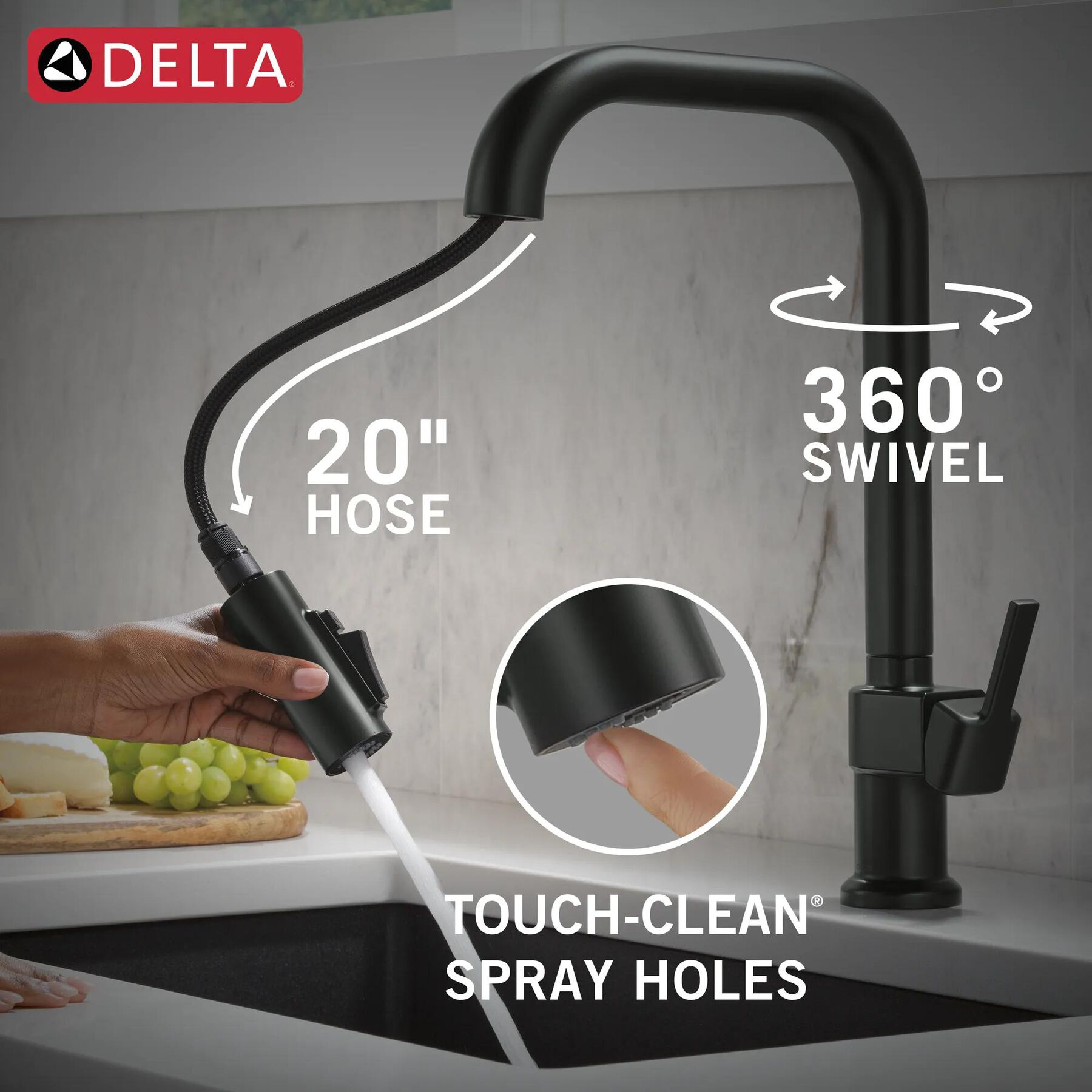 Single Handle Pull-Down Kitchen Faucet
