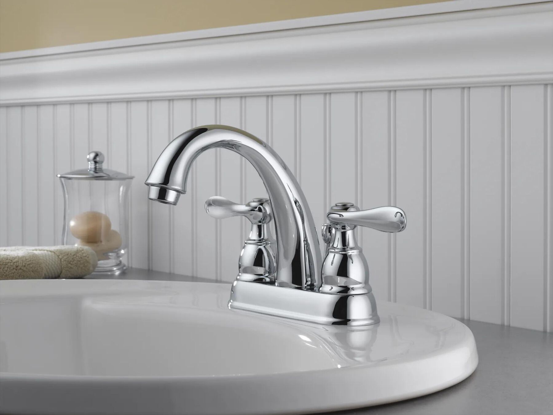 Two Handle Centerset Bathroom Faucet (Recertified)