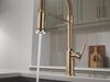 Single Handle Pull-Down Kitchen Faucet With Spring Spout